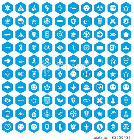 100 logotype icons set blue 100 logotype icons set blue 35559452