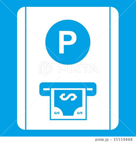 Parking fee icon white 35559888