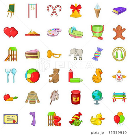Child playground icons set, cartoon style Child playground icons set, cartoon style 35559910