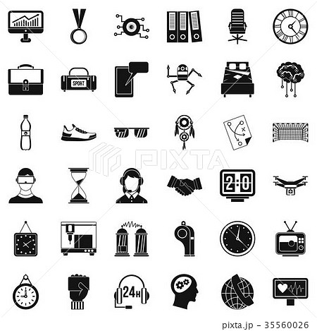 Sport score icons set, simple style Sport score icons set, simple style 35560026