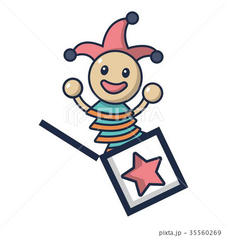 Jack in the box toy icon, cartoon style Jack in the box toy icon, cartoon style 35560269