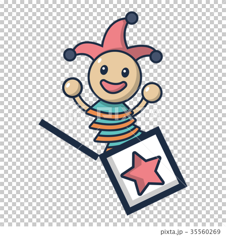 Jack in the box toy icon, cartoon style Jack in the box toy icon, cartoon style 35560269