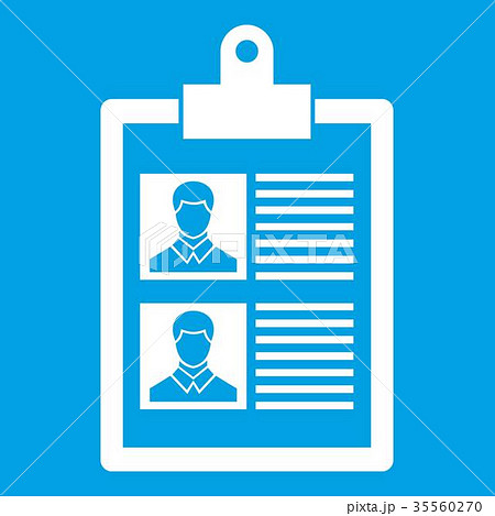 Resume of two candidates icon white Resume of two candidates icon white 35560270
