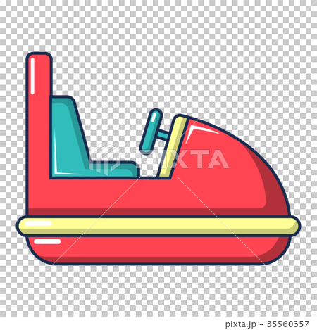 Amusement park bumper car icon, cartoon style 35560357