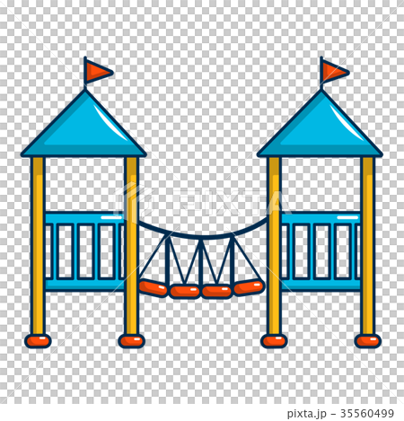 Two castle kid icon, cartoon style Two castle kid icon, cartoon style 35560499