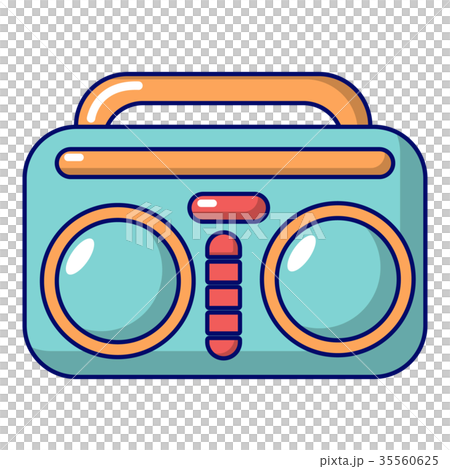 Vintage Boombox Icon Cartoon Style Stock Illustration 35560625 Pixta