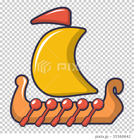 Drakkar viking ship icon, cartoon style Drakkar viking ship icon, cartoon style 35560642