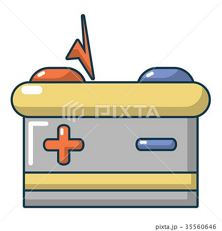 Car battery icon, cartoon style Car battery icon, cartoon style 35560646