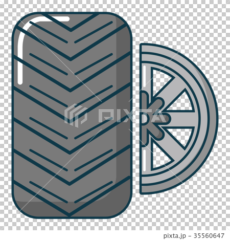 Car wheel tire icon, cartoon style Car wheel tire icon, cartoon style 35560647