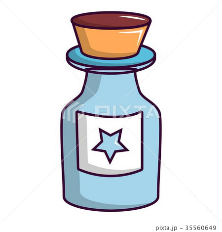 Bottle of magic icon, cartoon style 35560649