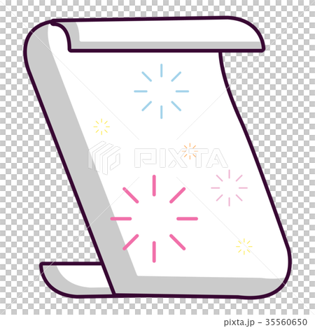 Magic scroll icon, cartoon style 35560650