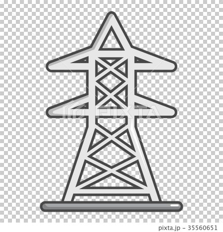 Electric tower icon, cartoon style 35560651