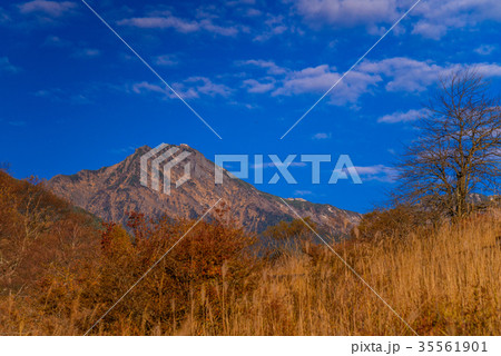【山梨県】美し森展望台から見る、八ヶ岳連峰、秋 【山梨県】美し森展望台から見る、八ヶ岳連峰、秋 35561901