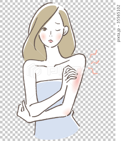 肌のかゆみ　女性 35565102