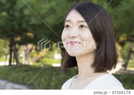 ネックレスをつけた女性 35566178
