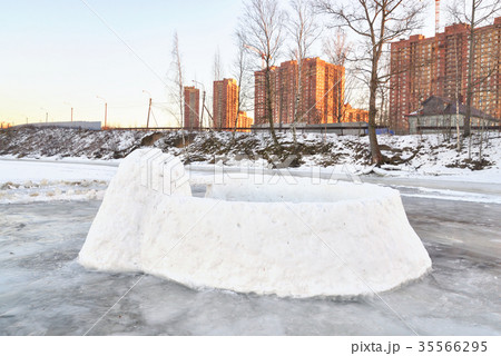 Children ice fortress. Children ice fortress. 35566295