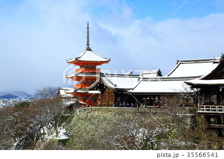 京都 清水寺 雪景色 京都 清水寺 雪景色 35566541
