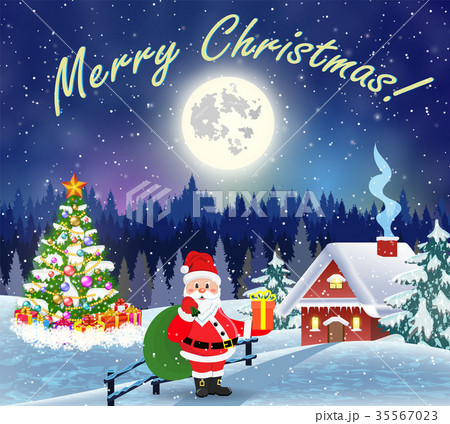 snowy village landscape 35567023