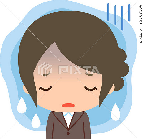 憂鬱な雰囲気のスーツを着た女性 憂鬱な雰囲気のスーツを着た女性 35568106
