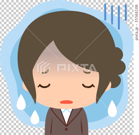 憂鬱な雰囲気のスーツを着た女性 憂鬱な雰囲気のスーツを着た女性 35568106