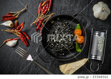 いかすみパスタ Squid Ink Spaghetti (Italian) いかすみパスタ Squid Ink Spaghetti (Italian) 35568502