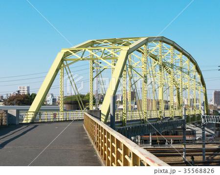 トラス橋ー向野橋 こうやばし 名古屋の写真素材