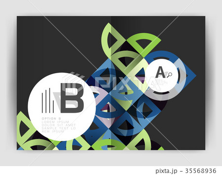 Circle vector abstract backgrounds, annual report 35568936