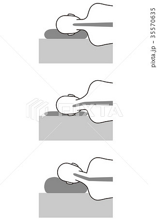 枕の高さ　睡眠 35570635