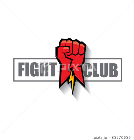 fight club vector logo with red man fist isolated fight club vector logo with red man fist isolated 35570659