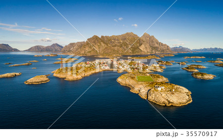 Henningsvaer fishing village on Lofoten islands 35570917