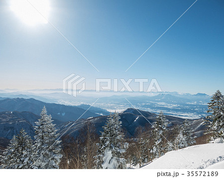 志賀高原から見た長野盆地 志賀高原から見た長野盆地 35572189