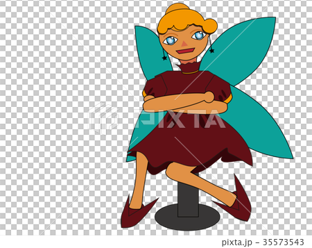 Fairy brownie sitting on a chair 35573543