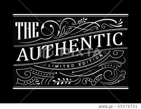 Antique vintage western frame label hand drawn 35573731