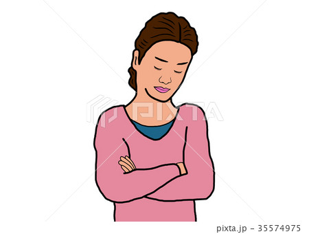 元気がない女性のイラスト素材