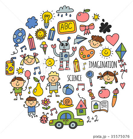 School, kindergarten. Happy children. Creativity 35575076