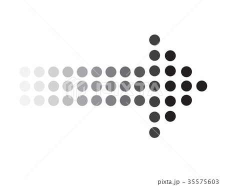 dots arrow icon on white background.  35575603