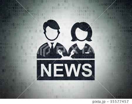 News concept: Anchorman on Digital Data Paper News concept: Anchorman on Digital Data Paper 35577457
