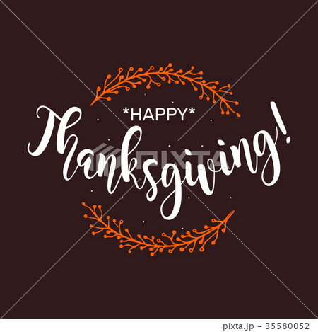 Happy Thanksgiving Day. Round badge and icon, logo Happy Thanksgiving Day. Round badge and icon, logo 35580052