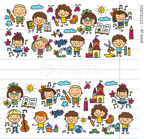 Kindergarten School Education Study Children Play Kindergarten School Education Study Children Play 35581602