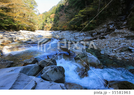 愛媛県久万高原町 面河渓 蓬莱渓 愛媛県久万高原町 面河渓 蓬莱渓 35581963