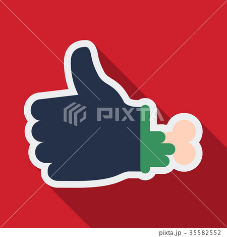 Flat icon with shadow hand zombie 35582552