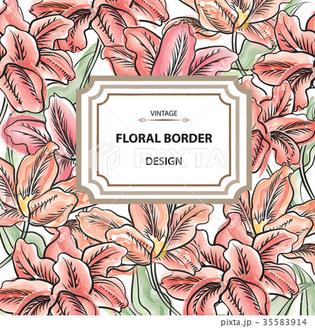Floral background Flower cover Greeting card decor 35583914