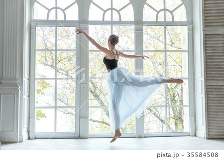 Young ballet dancer in dance class 35584508