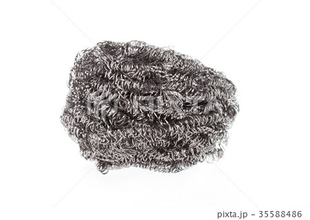 steel wool dishwashing isolate on a white 35588486