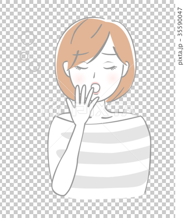 若い女性 眠い 若い女性 眠い 35590047