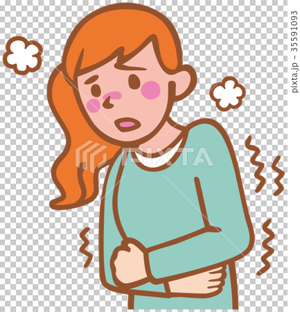 若い女性　発熱 35591093