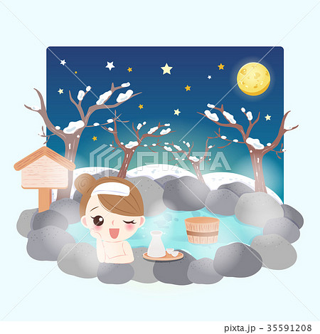 woman with hot spring 35591208