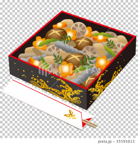 おせち料理・三の重と祝い箸 35593813