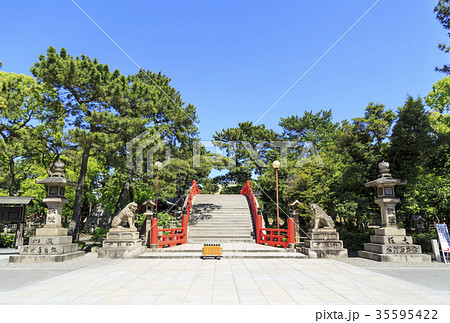 大阪府 住吉大社 反橋 太鼓橋 の写真素材