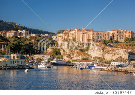 Tropea town with harbor in Calabria, Italy 35597447